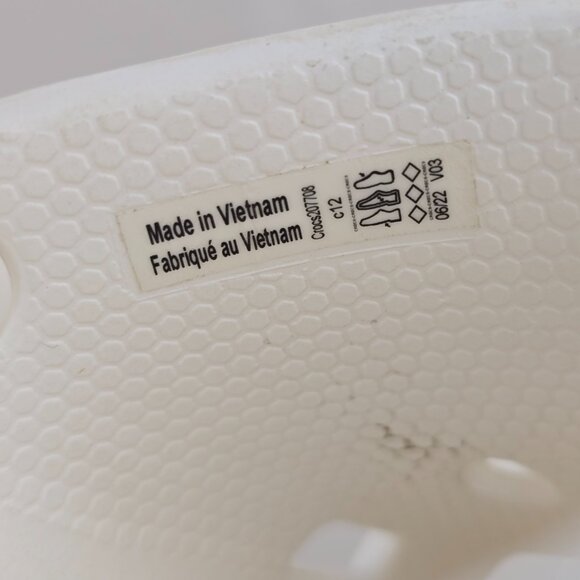 Crocs Classic Clog Kids Child 12 White Platform Slip On Sandals Shoes Gently use - Picture 10 of 10